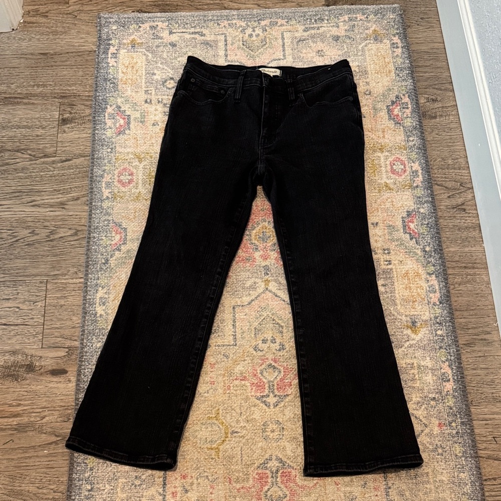 madewell mid rise kick out jeans